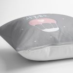 Pembe Zeminde Uçan Balon Motifli Özel Tasarım Bebek Odası Yastık Kılıfı Realhomes