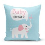 - realhomescomtr-K4460 - Realhomes Wellcome Baby Desenli Dijital Baskılı Bebek Odası Yastık Kılıfı Realhomes