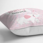 - realhomescomtr-K4462-1 - Realhomes Baby Shower Fil Desenli Dijital Baskılı Bebek Odası Yastık Kılıfı Realhomes