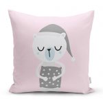 - realhomescomtr-K4484 - Realhomes Gri Zeminde Little Star Yıldız Tasarımlı Bebek Odası Yastık Kılıfı Realhomes