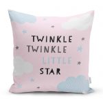 - realhomescomtr-K4494 - Realhomes Pembe Zeminde Sevimli Kuzucuk Tasarımlı Bebek Odası Yastık Kılıfı Realhomes