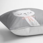 - realhomescomtr-K4499-1 - Realhomes Gri Oh Baby Yazılı Özel Tasarım Dijital Baskılı Bebek Odası Yastık Kılıfı Realhomes