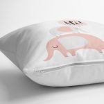 - realhomescomtr-K4505-1 - Realhomes Pembe Zeminde Ay ve Bulut Desenli Bebek Odası Yastık Kılıfı Realhomes