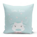 - realhomescomtr-K4516 - Realhomes Happy Holiday ve Kuşlar Özel Tasarım Bebek Odası Yastık Kılıfı Realhomes