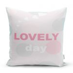 - realhomescomtr-K4519 - Realhomes Gri Renkli Little Love Özel Tasarımlı Bebek Odası Yastık Kılıfı Realhomes