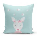 - realhomescomtr-K4520 - Realhomes Pembe Renkte Little Love Özel Tasarımlı Bebek Odası Yastık Kılıfı Realhomes