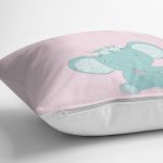 - realhomescomtr-K4525-1 - Realhomes Beyaz Zeminde Balonlar ve Hello World Yazılı Bebek Odası Yastık Kılıfı Realhomes