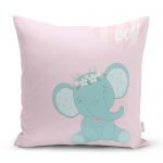 - realhomescomtr-K4525 - Realhomes Beyaz Zeminde Balonlar ve Hello World Yazılı Bebek Odası Yastık Kılıfı Realhomes