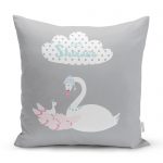 - realhomescomtr-K4563 - Realhomes Keep Calm Unicorn Yazılı Özel Tasarım Bebek Odası Yastık Kılıfı Realhomes