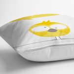 - realhomescomtr-K4585-1 - Realhomes Beyaz Zeminde Ayıcık Motifli Dijital Baskılı Çocuk Odası Yastık Kılıfı Realhomes