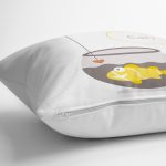 - realhomescomtr-K4587-1 - Realhomes Pembe Zeminde Ayıcık Motifli Dijital Baskılı Çocuk Odası Yastık Kılıfı Realhomes