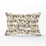 Realhomes Kedi Desenli Dijital Baskılı Modern Dikdörtgen Kırlent Kılıfı Realhomes