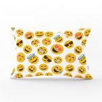 Realhomes Emoji Dijital Baskılı Modern Dikdörtgen Kırlent Kılıfı Realhomes