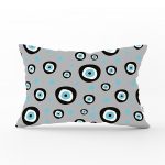 Realhomes Nazar Boncuklu Dijital Baskılı Modern Dikdörtgen Kırlent Kılıfı Realhomes