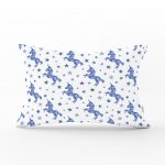 Realhomes Beyaz Zeminde Pembe Yıldız Dijital Baskılı Modern Dikdörtgen Yastık Kılıfı Realhomes