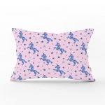 Realhomes Pembe Zeminde Pembe Yıldız Dijital Baskılı Modern Dikdörtgen Yastık Kılıfı Realhomes