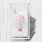 - Rh-Yatak-4311 - Realhomes  Uçan Balon Desenli Dijital Baskılı Çocuk Odası Yatak Örtüsü Realhomes