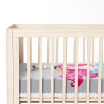 Gri Zeminde Denizkızı Desenli Dijital Baskılı Çocuk Odası Yatak Örtüsü Realhomes