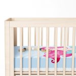 - Rh-Yatak-4317m-1 - Realhomes  Mavi Zeminde Denizkızı Desenli Dijital Baskılı Çocuk Odası Yatak Örtüsü Realhomes