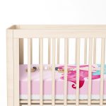 - Rh-Yatak-4317p-1 - Realhomes  Pembe Zeminde Denizkızı Desenli Dijital Baskılı Çocuk Odası Yatak Örtüsü Realhomes