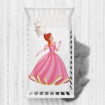 Pamuk Prenses Çizgifilm Desenli 3D Çocuk Odası Yatak Örtüsü Realhomes