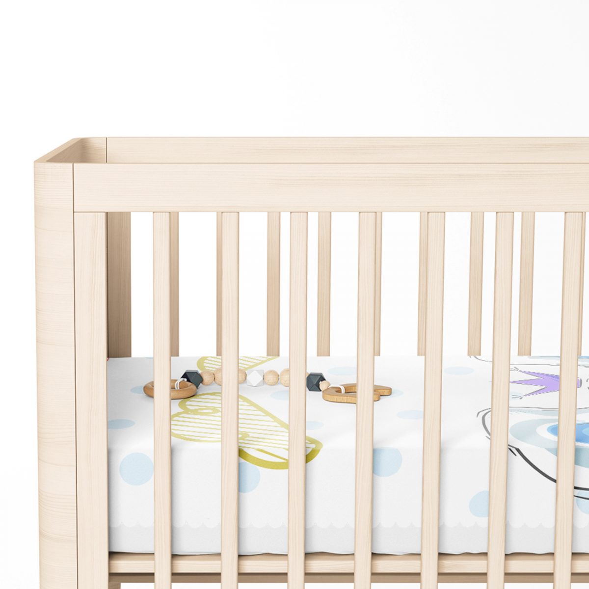 Mavi Sevimli Fil Tasarımlı Çocuk Odası Yatak Örtüsü Realhomes