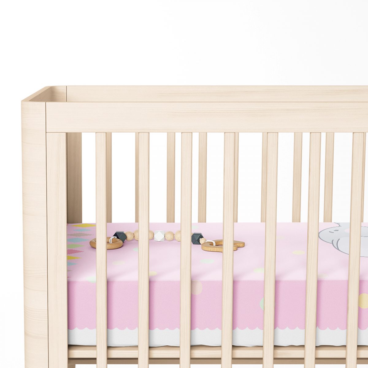 Sevimli Fil Baby Shower Tasarımlı Çocuk Odası Yatak Örtüsü Realhomes