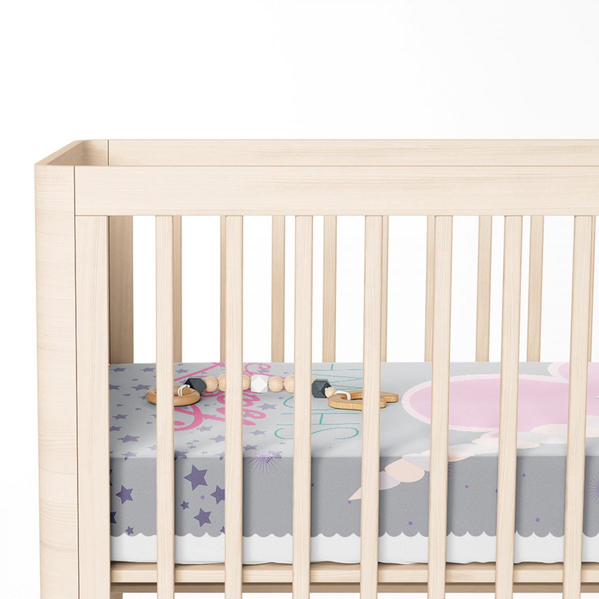 Baby Shower Unicorn At Tasarımlı  Çocuk Odası Yatak Örtüsü Realhomes