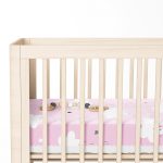 - Rh-Yatak-4365p-1 - Realhomes  Pembe Zeminde Bulutlar Özel Tasarımlı Çocuk Odası Yatak Örtüsü Realhomes