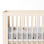 - Rh-Yatak-4367g-1 - Realhomes  Gri Zeminde Renkli Kalpler Çocuk Odası Yatak Örtüsü Realhomes