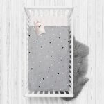 - Rh-Yatak-4367g - Realhomes  Gri Zeminde Renkli Kalpler Çocuk Odası Yatak Örtüsü Realhomes