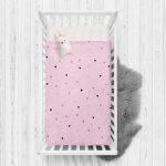 - Rh-Yatak-4367p - Realhomes  Pembe Zeminde Renkli Kalpler Çocuk Odası Yatak Örtüsü Realhomes