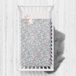 - Rh-Yatak-4371g - Realhomes  Gri Zeminde Rengarenk Kalpler Çocuk Odası Yatak Örtüsü Realhomes