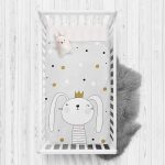 - Rh-Yatak-4384 - Realhomes Renkli Puanlı Kedicik Desenli Bebek Odası Yatak Örtüsü Realhomes