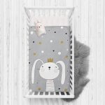 - Rh-Yatak-4384g - Realhomes  Renkli Puanlı Kedicik Desenli Bebek Odası Yatak Örtüsü Realhomes