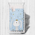 - Rh-Yatak-4384m - Realhomes Renkli Puanlı Kedicik Desenli Bebek Odası Yatak Örtüsü Realhomes