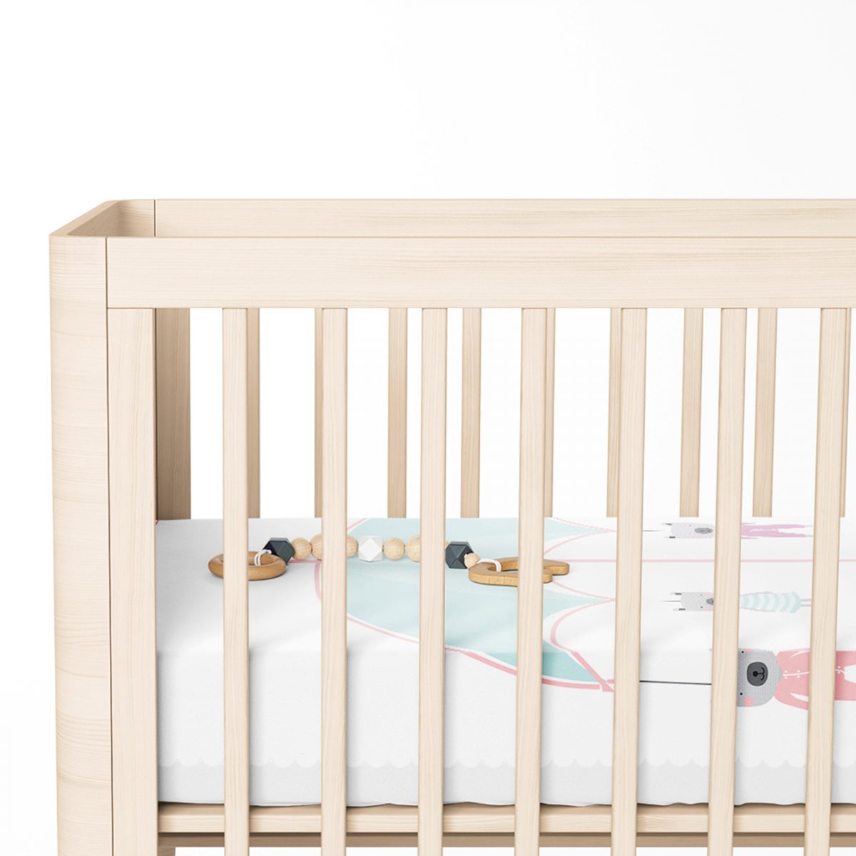 Şemsiye ve Sevimli Ayıcıklar Motifli Bebek Odası Yatak Örtüsü Realhomes