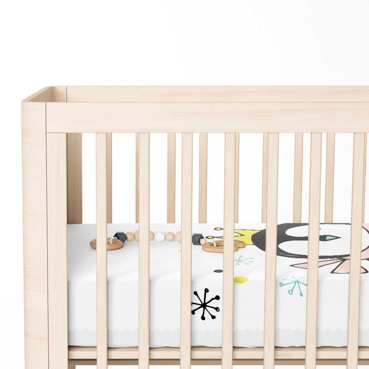Uçan Sevimli Penguen Tasarımlı Bebek Odası Yatak Örtüsü Realhomes