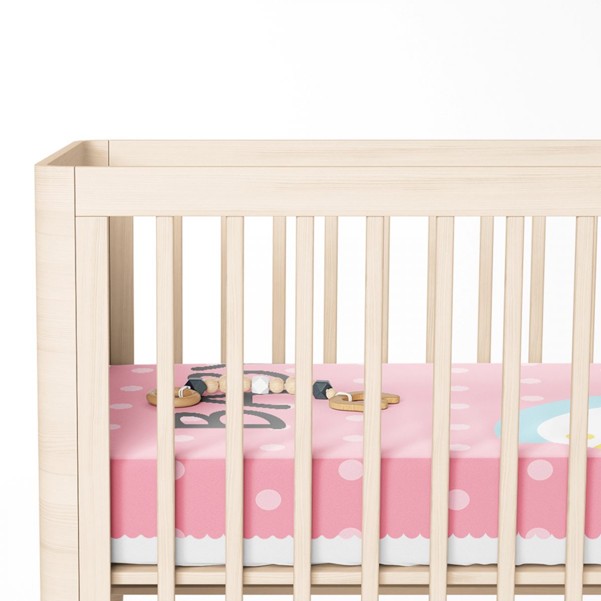 Pembe Zeminde Bebek Arabası Desenli Bebek Odası Yatak Örtüsü Realhomes