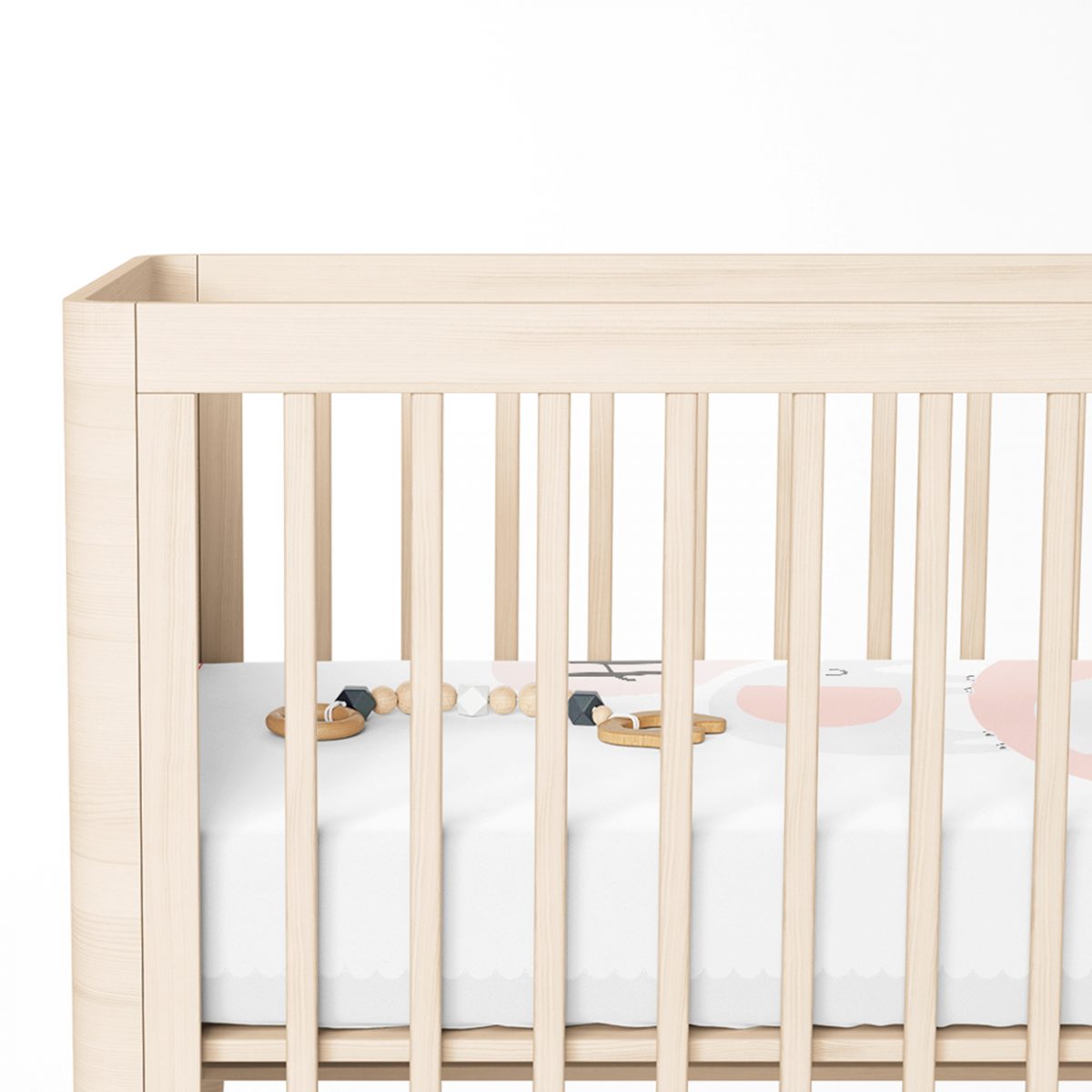 Beyaz Zeminde Sevimli Filler Özel Tasarımlı Bebek Odası Yatak Örtüsü Realhomes