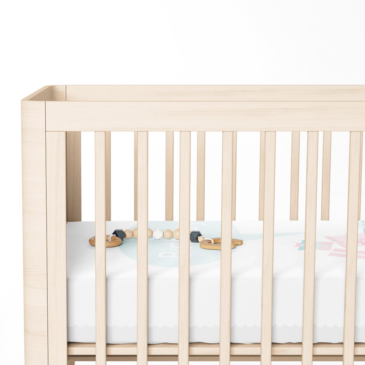 Beyaz Zeminde Doğum Günü Hediyeler Desenli Bebek Odası Yatak Örtüsü Realhomes