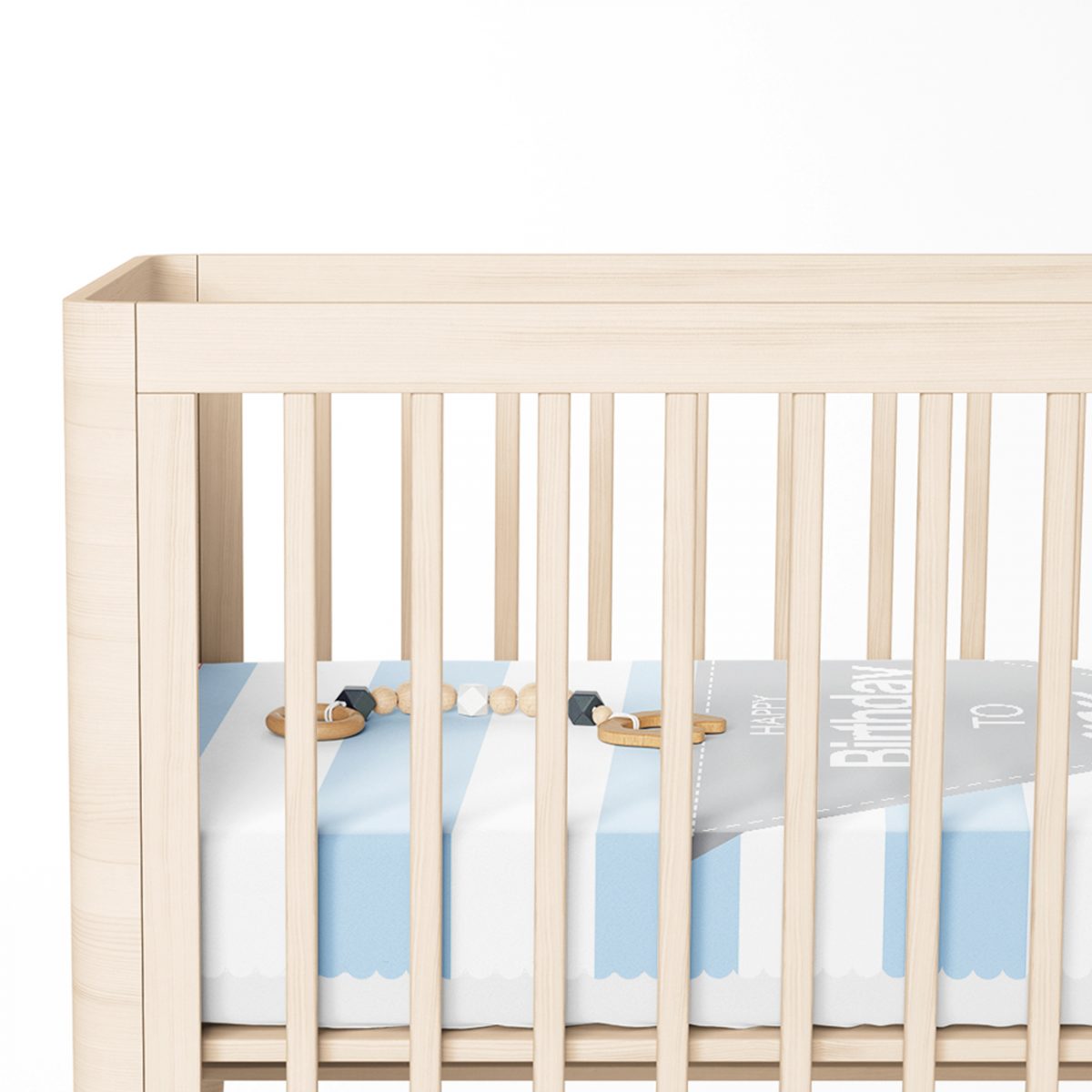 Happy Birthday To You Tasarımlı Dijital Baskılı Bebek Odası Yatak Örtüsü Realhomes