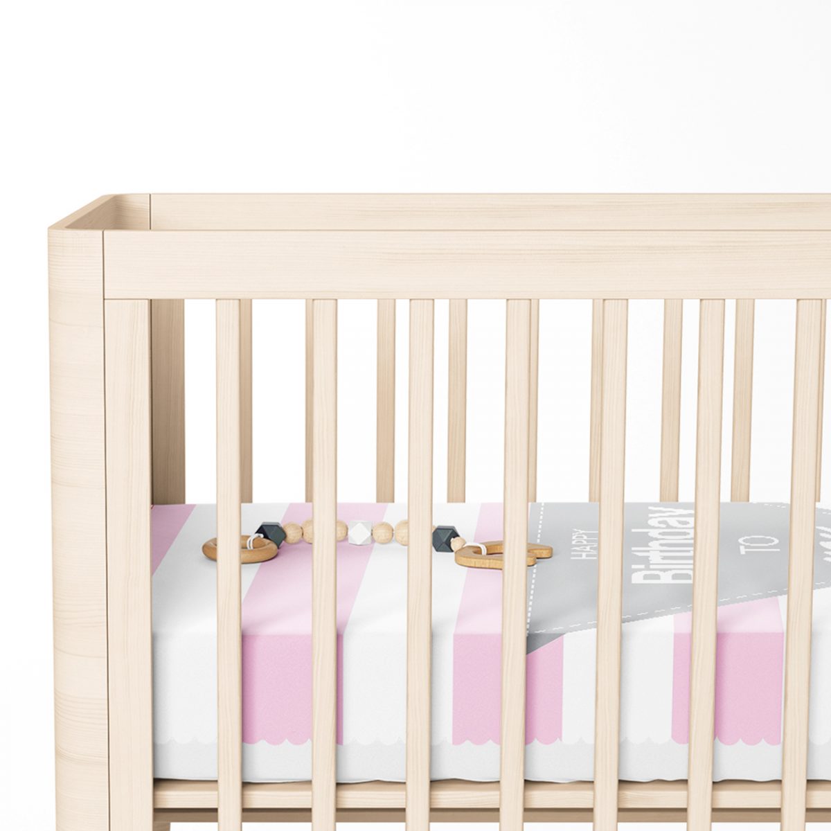 Happy Birthday To You Tasarımlı Dijital Baskılı Bebek Odası Yatak Örtüsü Realhomes