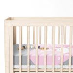 - Rh-Yatak-4573p-1 - Realhomes  Gri Zeminli Pembe Kalpli Unicorn Desenli Çocuk Odası Yatak Örtüsü Realhomes