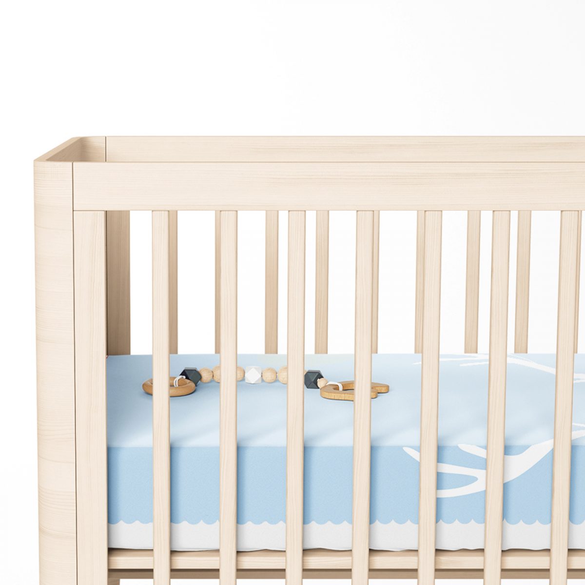 Mavi Zeminde Sevimli Geyik Tasarımlı Çocuk Odası Yatak Örtüsü Realhomes