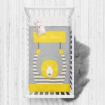 - Rh-Yatak-4583 - Realhomes  Pembe Zeminde Unicorn Geyikler Tasarımlı Çocuk Odası Yatak Örtüsü Realhomes