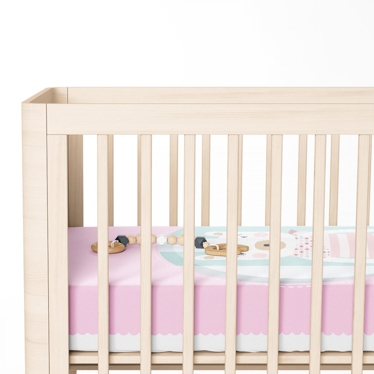 Welcome Baby Shower Temalı Sevimli Ayıcık Çocuk Odası Yatak Örtüsü Realhomes