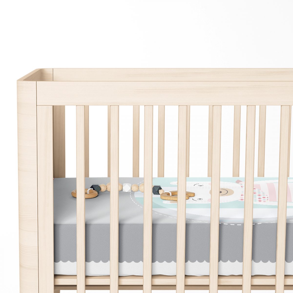 Welcome Baby Shower Temalı Sevimli Ayıcık Çocuk Odası Yatak Örtüsü Realhomes