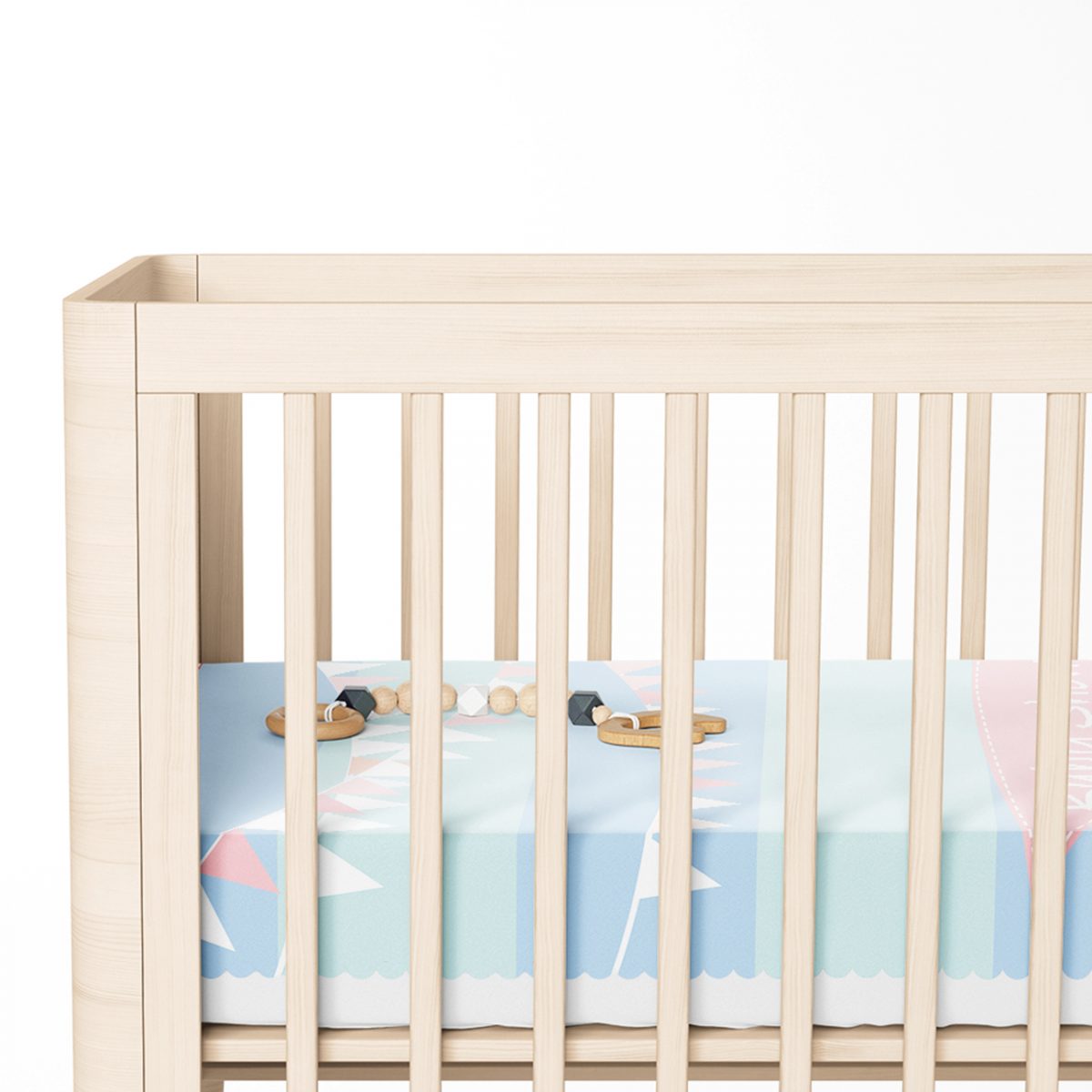 Mavi Çizgili Baby Shower Çocuk Odası Yatak Örtüsü Realhomes