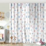 Modern Ogea Temalı Dijital Baskılı Dekoratif Bebek Odası Fon Perde Realhomes